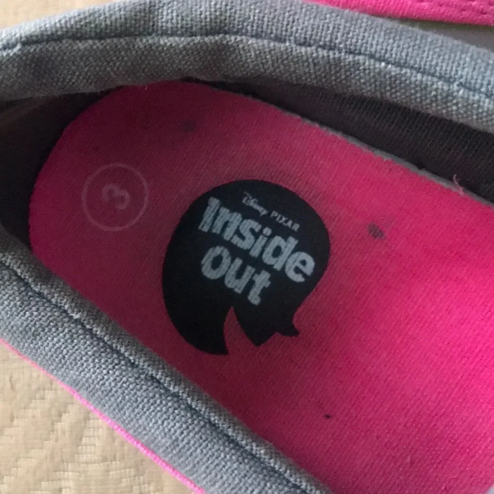 Inside out movie girls shoes slip on 3 pink vans sneakers